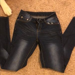 Dark wash denim jeans